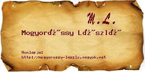 Mogyoróssy László névjegykártya